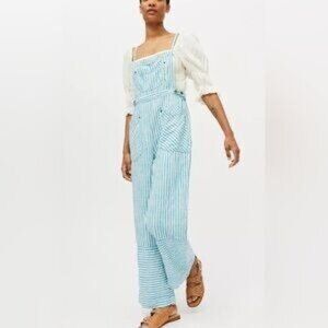 BDG Urban Ouitfitters Striped Blue & White Jumpsuit XS/Cotton